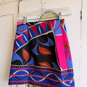 SOLD❌ Zara Pink and Blue Patterned Mini Skirt